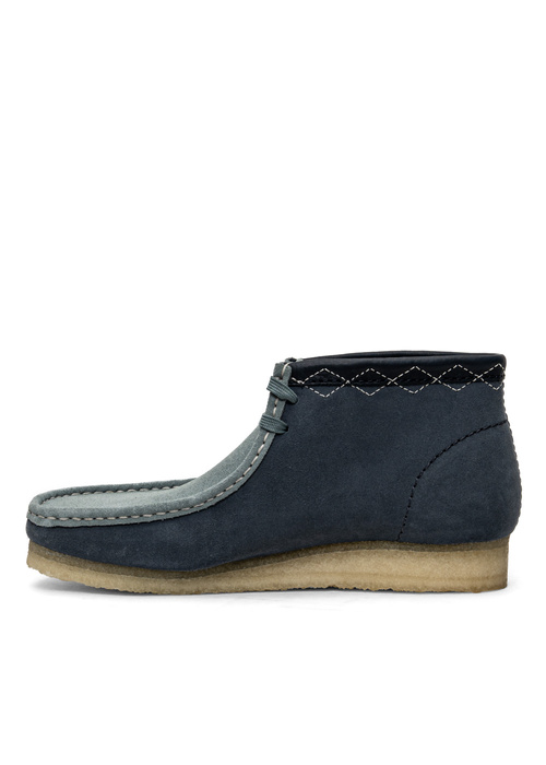 Clarks Boot Wallabee Blue Combi