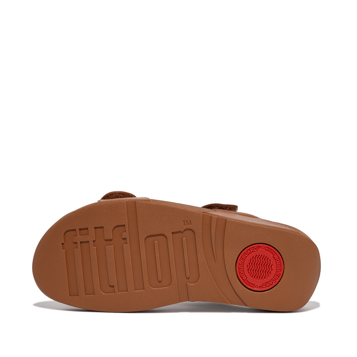 FITFLOP LULU ADJUSTABLE LEATHER SLIDES