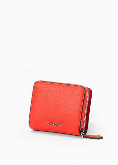 KARL LAGERFELD K/IKONIK 2.0 LEATHER SM ZIPWLT 
