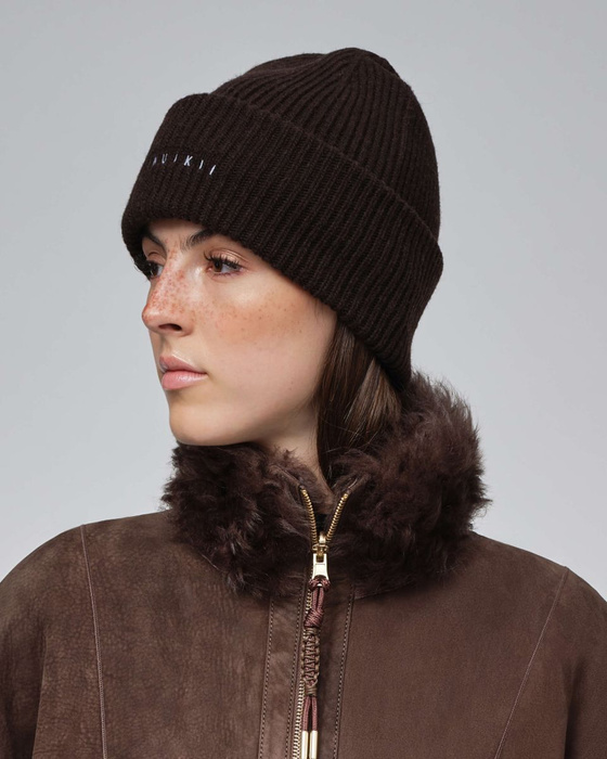 INUIKII RIBBED WOOL BEANIE 