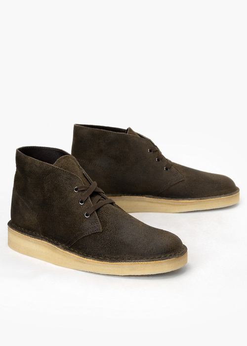 Clarks Desert Coal Olive Suede