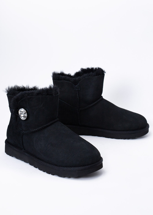 UGG W Mini Bailey Button Bling (1016554-BLK)