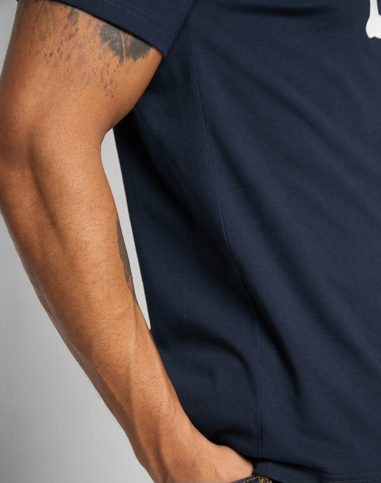 LEE WOBBLY LOGO TEE NAVY DROP 