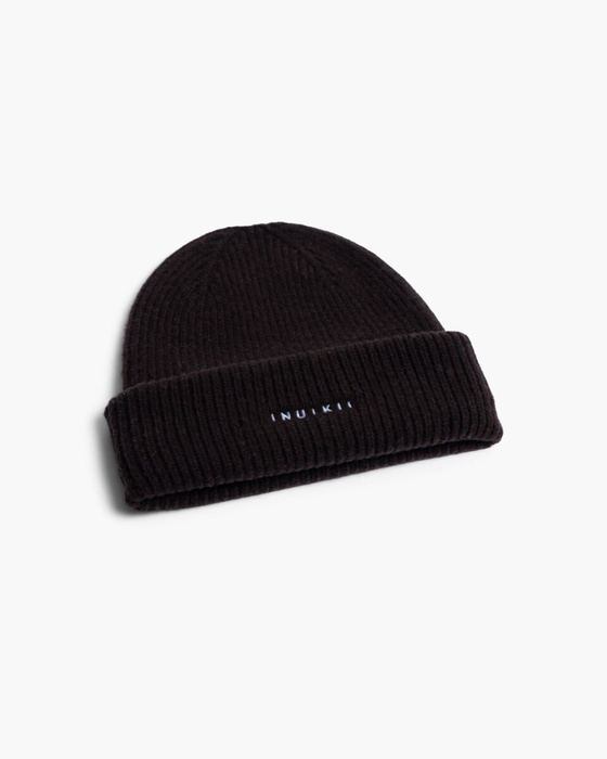 INUIKII RIBBED WOOL BEANIE 