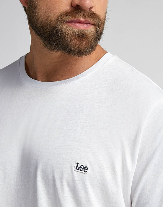 LEE SS PATCH LOGO TEE WHITE 
