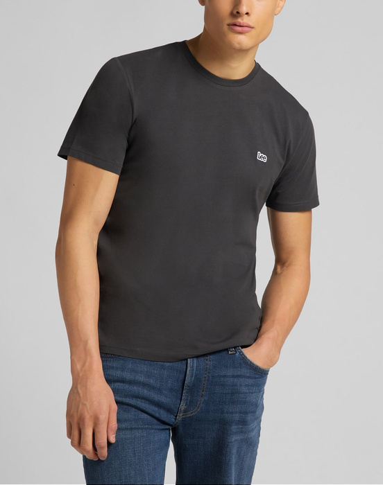 LEE SS PATCH LOGO TEE WASHED BLACK 