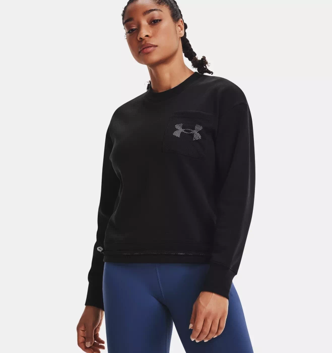 Under Armour Rival Fleece Mesh Crew (1365847-001)