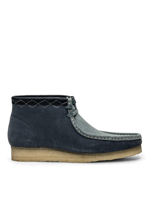 Clarks Boot Wallabee Blue Combi