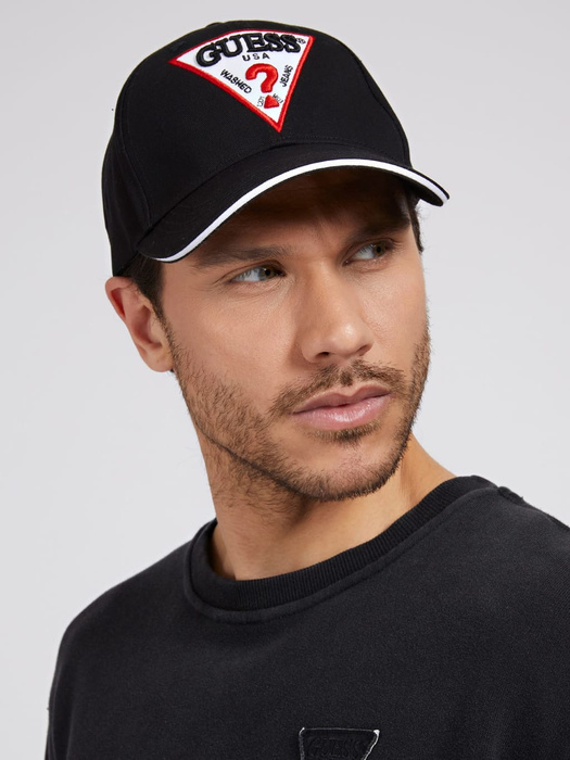 Guess Triangle Logo Cap (M1YZ57WBN60-JBLK)