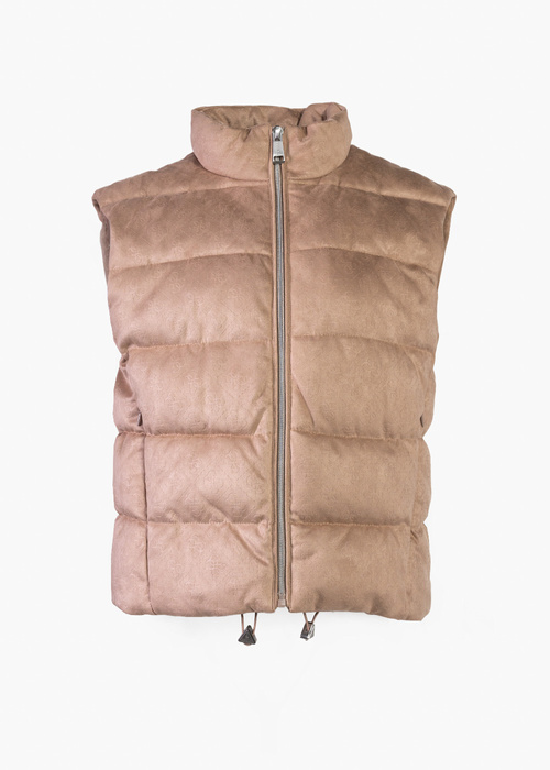 GUESS JOLE SUEDE PUFFER VEST