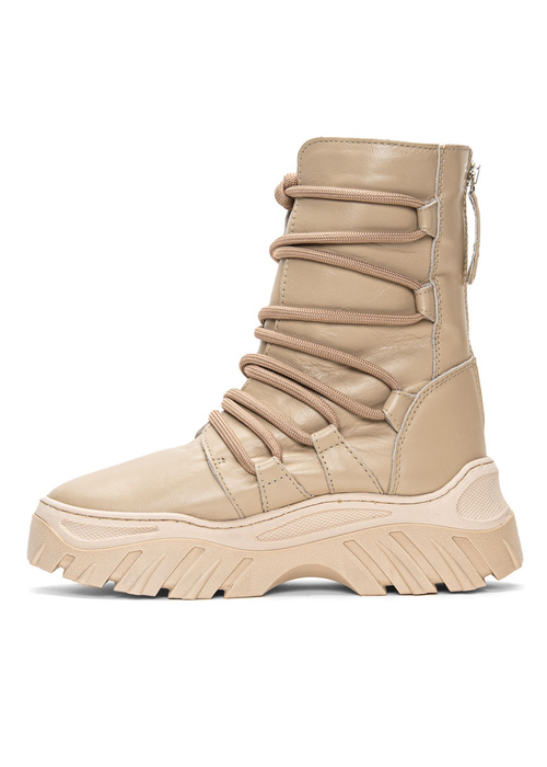 INUIKII Boot Trekking Lace Up Beige (70107-110)