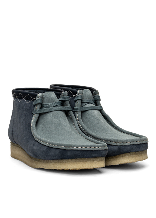 Clarks Boot Wallabee Blue Combi