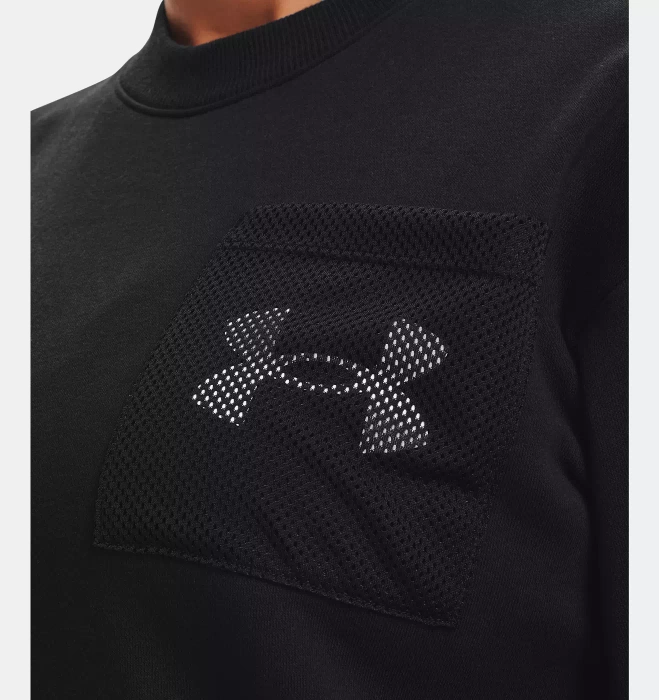 Under Armour Rival Fleece Mesh Crew (1365847-001)