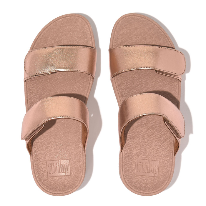 FITFLOP LULU ADJUSTABLE LEATHER SLIDES
