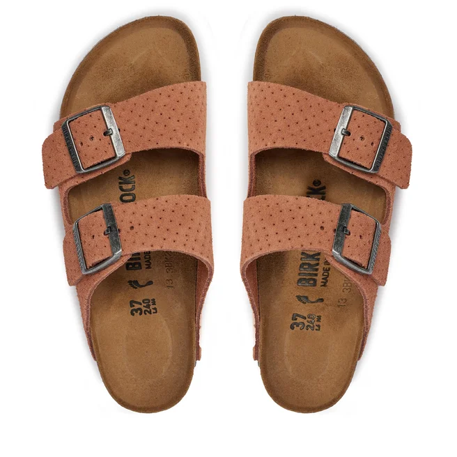 BIRKENSTOCK ARIZONA LEVE DOTTED BURNT ORANGE  