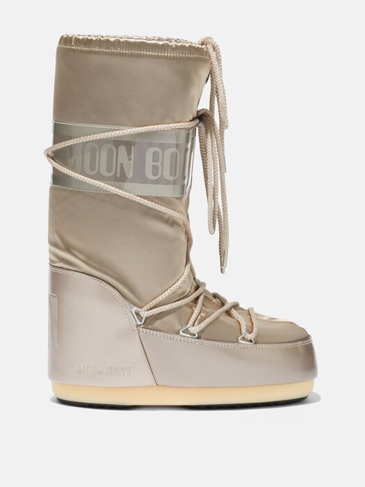 Moon Boot ICON GLANCE PLATINUM  SATIN BOOTS