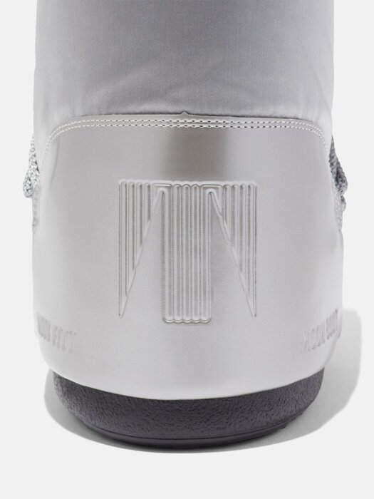 Moon Boot ICON GLANCE SILVER  SATIN BOOTS